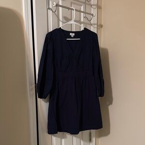 J. Crew Midnight Blue V-Neck Dress
